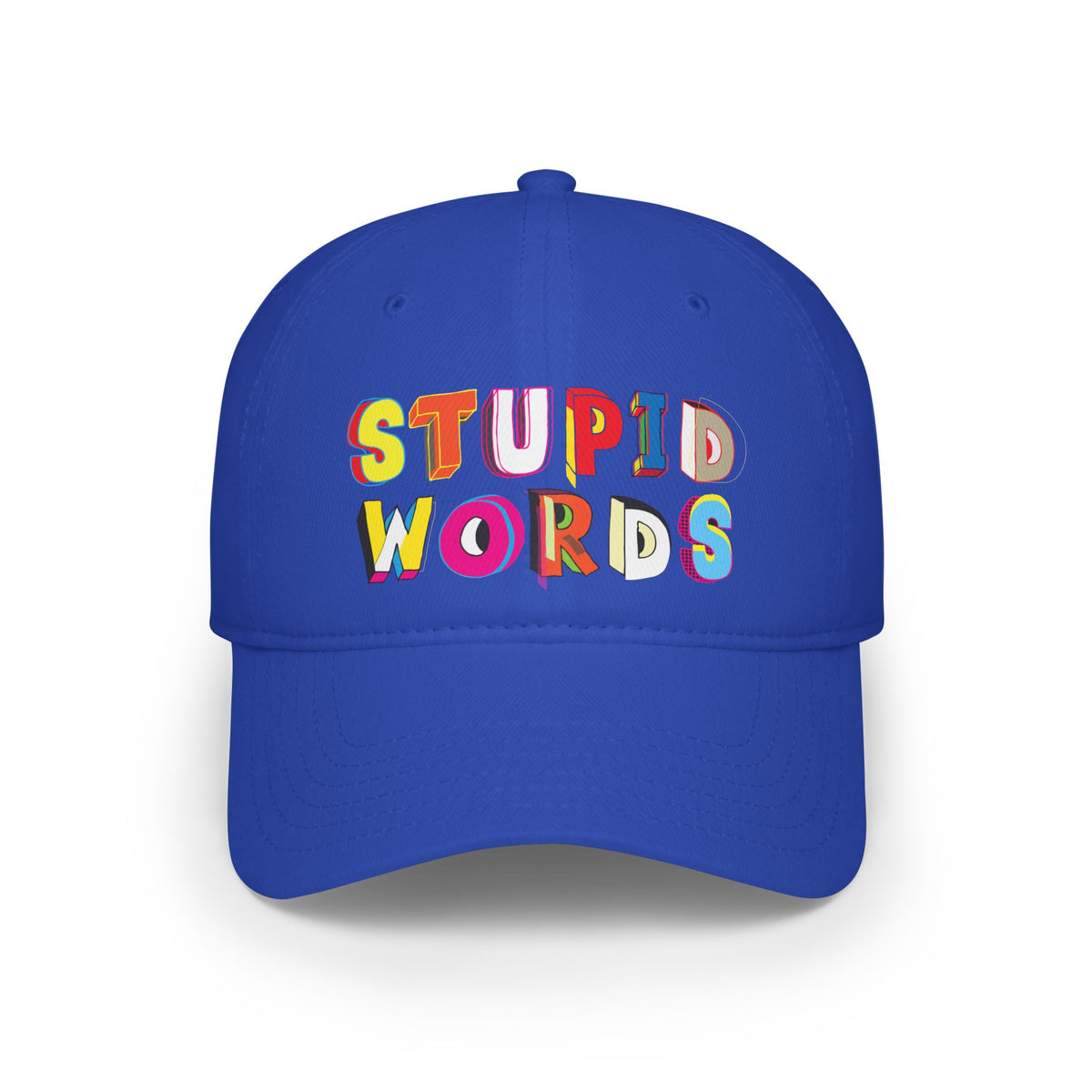 Colorful Stupid Words Low Profile Baseball Cap | Fun Gift for Kids | Casual Summer Accessory | Unique Party Hat | Trendy Fashion [...]