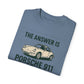 The Answer is porsche 911 - Unisex Garment-Dyed Tee
