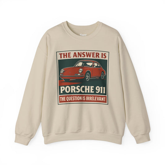 The Answer is Porsche911 -  Crewneck Sweatshirt - Unisex Retro Style