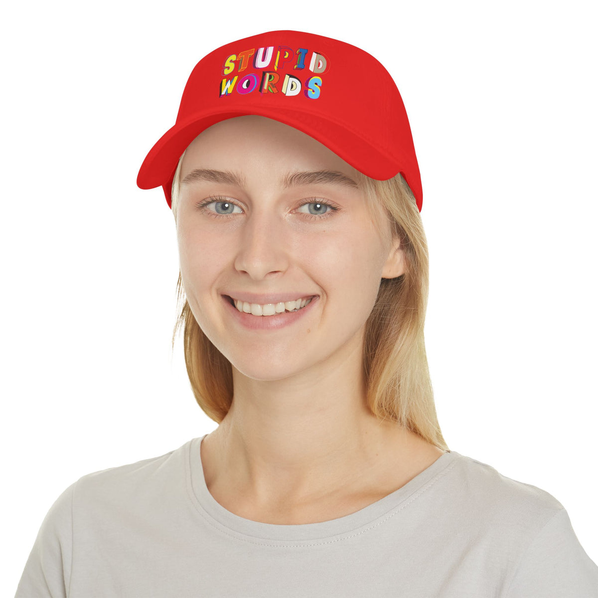 Colorful Stupid Words Low Profile Baseball Cap | Fun Gift for Kids | Casual Summer Accessory | Unique Party Hat | Trendy Fashion [...]