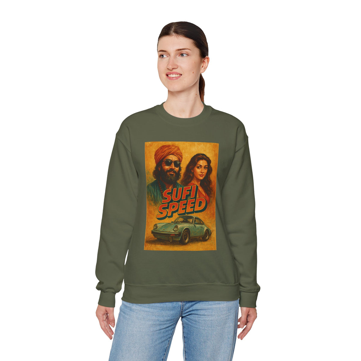 Sufi Speed Crewneck Sweatshirt - Unisex Retro Style