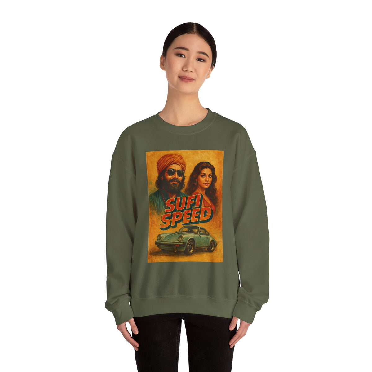 Sufi Speed Crewneck Sweatshirt - Unisex Retro Style
