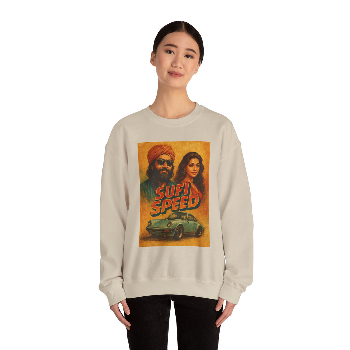 Sufi Speed Crewneck Sweatshirt - Unisex Retro Style