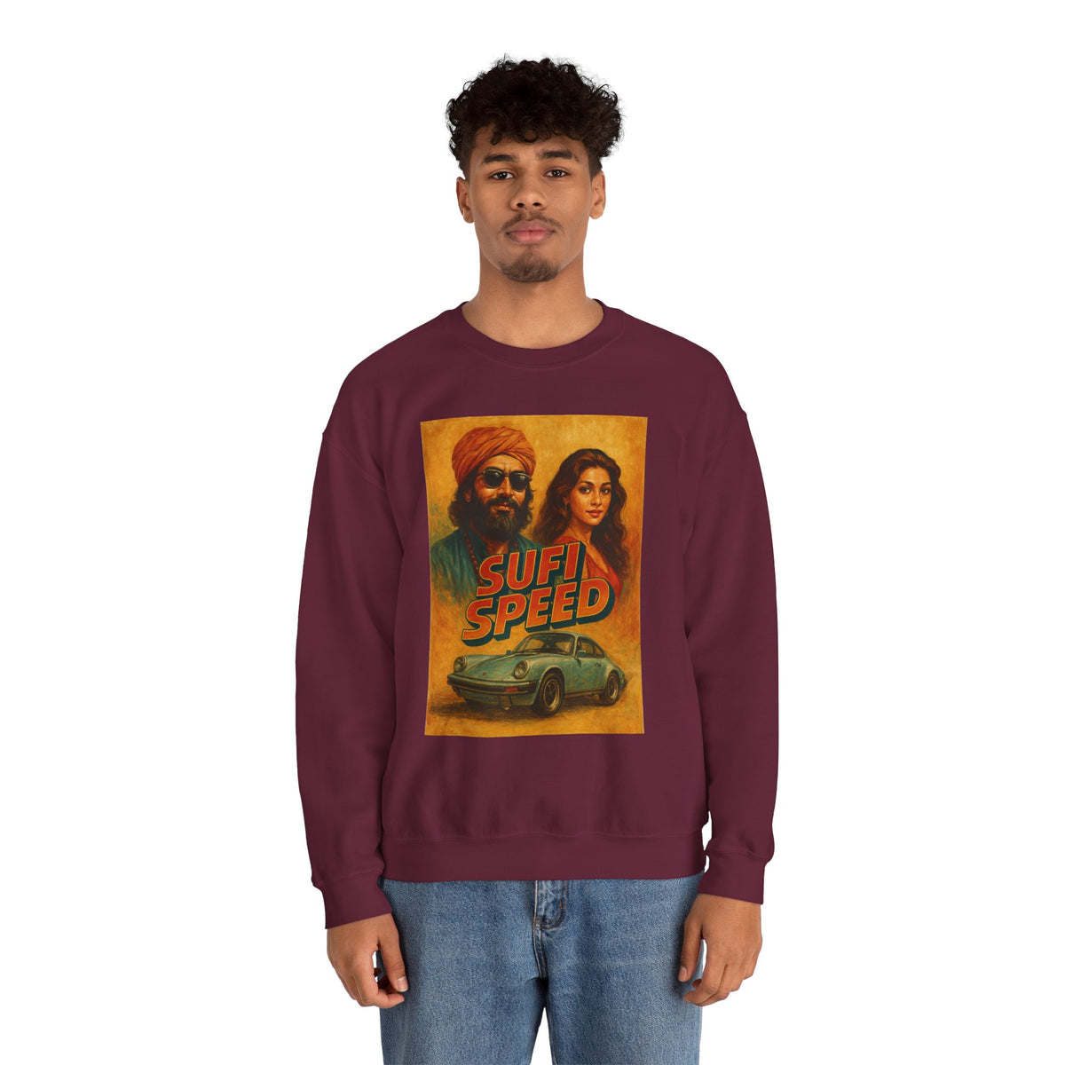 Sufi Speed Crewneck Sweatshirt - Unisex Retro Style